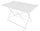Table de jardin rectangulaire 110x70 cm en fer ivoire Vorghini Bistrò