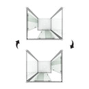 Box Doccia 3 Lati 2 Ante Scorrevoli In Cristallo Trasparente 6mm H185 Fosterberg Vejle Trio Varie Misure