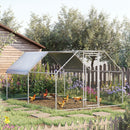 Gabbia Box da Esterno Zincato per Animali 2,8x3,8x1,95 m 