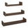 Lot de 3 étagères murales 60-50-40x15,5x8 cm en fibre de bois magnétique en noyer scié