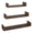 Lot de 3 étagères murales 60-50-40x15,5x8 cm en fibre de bois magnétique en noyer scié