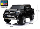 Macchina Elettrica per Bambini 2 Posti 12V Mp4 con Licenza Mercedes Classe X Pick-up Nera