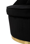 Poltrona Space Plus Nera Ø 75x80 cm in Legno 