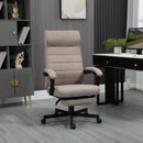 Sedia Poltrona da Ufficio Presidenziale 68x67x106-114 cm con Poggiapiedi Marrone