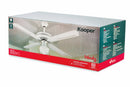 Ventilatore da Soffitto con 4 Pale e Lampada Ø130cm 3 Velocità  Kooper Windy Bianco