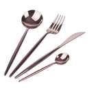 Servizio Set di Posate 24 Pezzi in Acciaio Inox VdE Tivoli 1996 Preciosa Rame