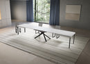 Tavolo Allungabile 200-460x90x77 cm Niket Bianco Frassino Gambe Antracite