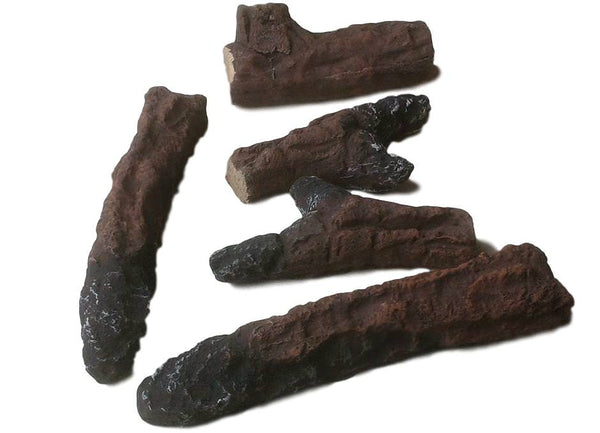 Lot de 5 bûches décoratives en céramique pour cheminées électriques Chemin'Arte prezzo