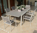 Poltrona Cervia Impilabile 58x58x89 h cm in Alluminio Tortora