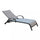 Bain de soleil de jardin empilable Malaga 196,5x71x92,5 h cm en aluminium taupe