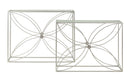 Console Paradise Coppia 100x30x78 cm in Metallo e Vetro Argento      