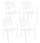 Lot de 4 chaises de jardin 65x60x92h cm avec accoudoirs Ivrea Blanc