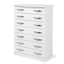 Cassettiera Settimino 75 111x76x42 cm bianco frassinato