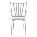 Poltrona Giunone con Cuscino 41x53x90 h cm in Acciaio Tortora