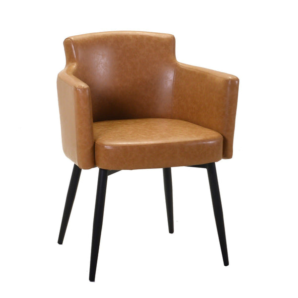 Fauteuil simili cuir jaune 56x58H76 cm sconto