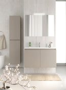 Mobile da Bagno Sospeso con Lavabo 80 cm e Specchio Bali Two Tortora      