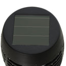 Set 4 Faretti Solari da Giardino Ø12x72 cm in Plastica Nero   