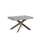 Tavolo Allungabile 140-244x90x77 cm Volantis Cemento Telaio 4C 
