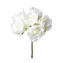 Set 12 Rami Rose Bianche Artificiali da 6 H 135 cm