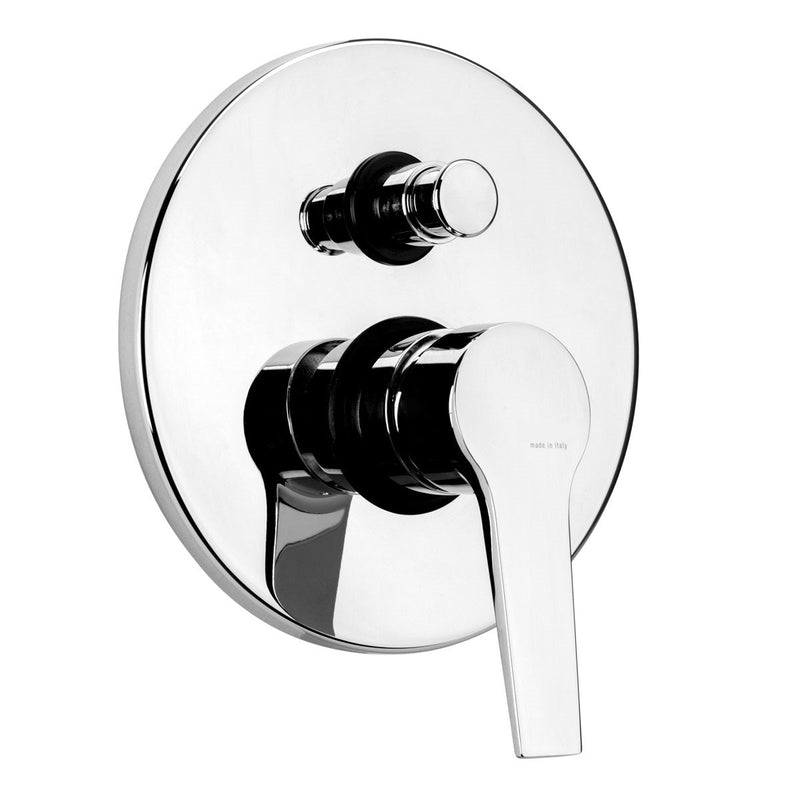 Rubinetto Miscelatore Monocomando Doccia Ø15,6x4,5 cm in Ottone TFT Bonnie Cromato