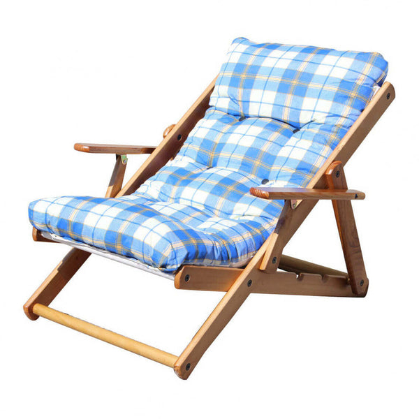 acquista Miele Relax Fauteuil 3 Positions avec Coussin 84x60x100 h cm en Coton Bleu