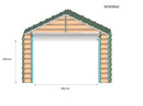 Casetta Box da Giardino in Lamiera di Acciaio 360x912x307 cm Verde