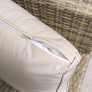 Set Salotto da Giardino 2 Divani 2 Poltrone Tavolino e Tavolo Contenitore in Rattan Beige