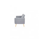 Divano 3 Posti Burton 193x79x86 h cm in Tessuto Grigio chiaro