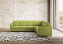 Divano Angolare 6 Posti 288x228x85 cm Yasel in Tessuto Verde