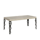 Tavolo Allungabile 200-304x90x77 cm Karamay Cashmere Telaio Antracite 