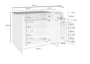 Scarpiera 3 Ante Battenti 1 Antina a Ribalta 120x40x80,1 cm Zet Bianco Lucido e Ardesia