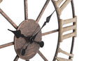 Orologio da Muro Plus Ø71,5x4 cm in Ferro e MDF Marrone