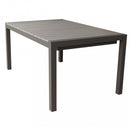 Tavolo Allungabile Waikiki 162/242x100x74 h cm in Alluminio Taupe