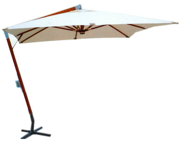prezzo Parasol de jardin en bois décentralisé 3x3m Becker Ecru