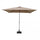 Joli parasol de jardin 2x2m en aluminium gris tourterelle