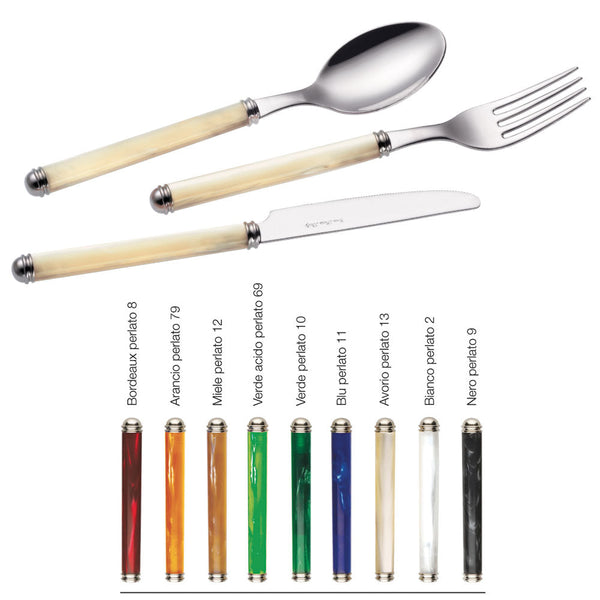 online Service de Couverts 24 pièces en Acier Inoxydable Ligne Eme Perlato