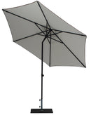 Ombrellone da Giardino Ø3 m Palo Ø38 mm in Alluminio Tessuto Dralon Acrilico Border Bianco