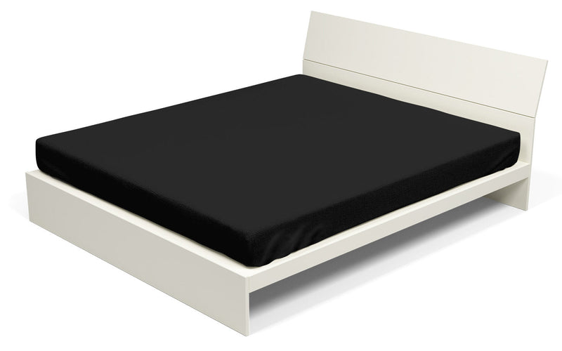 Lenzuolo Sotto con Angoli ed Elastico Tinta Unita Nero