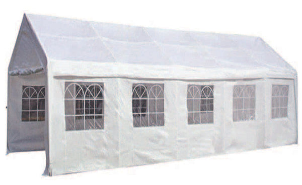 Tente de jardin en acier 6x12m Becker Carport Garage Blanc sconto