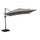 Parasol de jardin décentralisé Saturno 3x4m en aluminium beige et toile grise