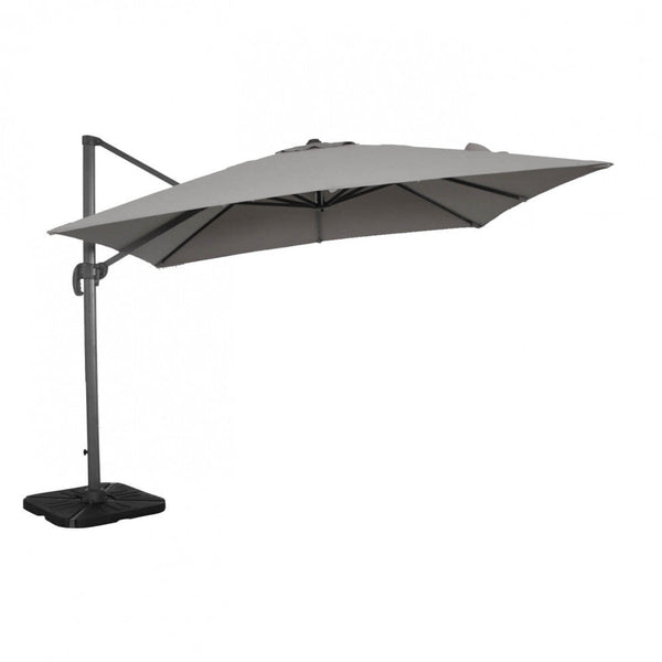 Parasol de jardin décentralisé Saturno 3x4m en aluminium beige et toile grise prezzo