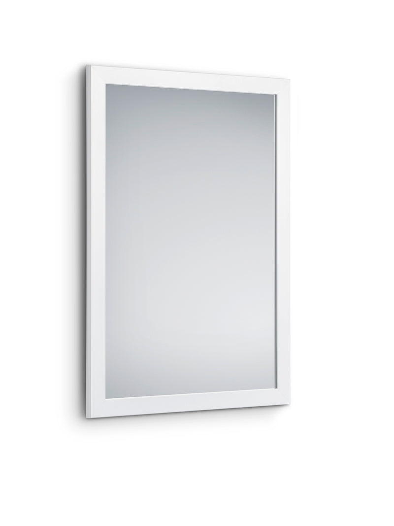 Specchio da Parete 48x68x1,6 cm in Legno Kim Bianco
