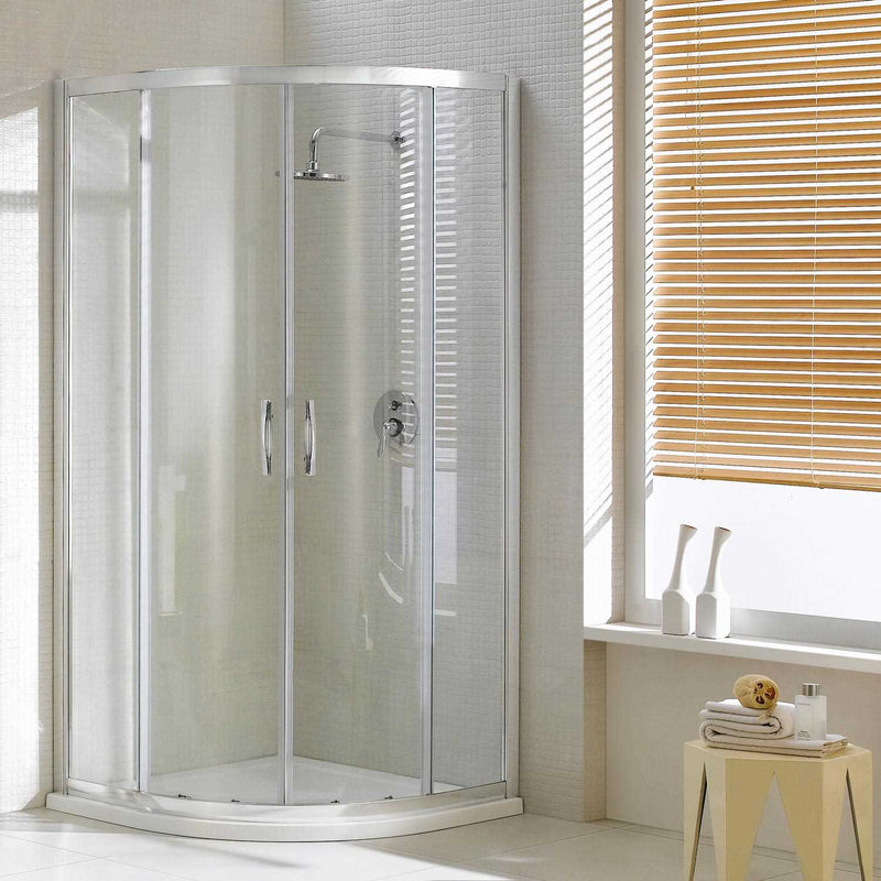 Box Doccia Semicircolare 2 Ante Scorrevoli in Cristallo Trasparente 6mm H198 Fosterberg Odense Varie Misure