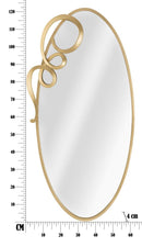 Specchio Elite 62x4x122 cm in Ferro e MDF Oro