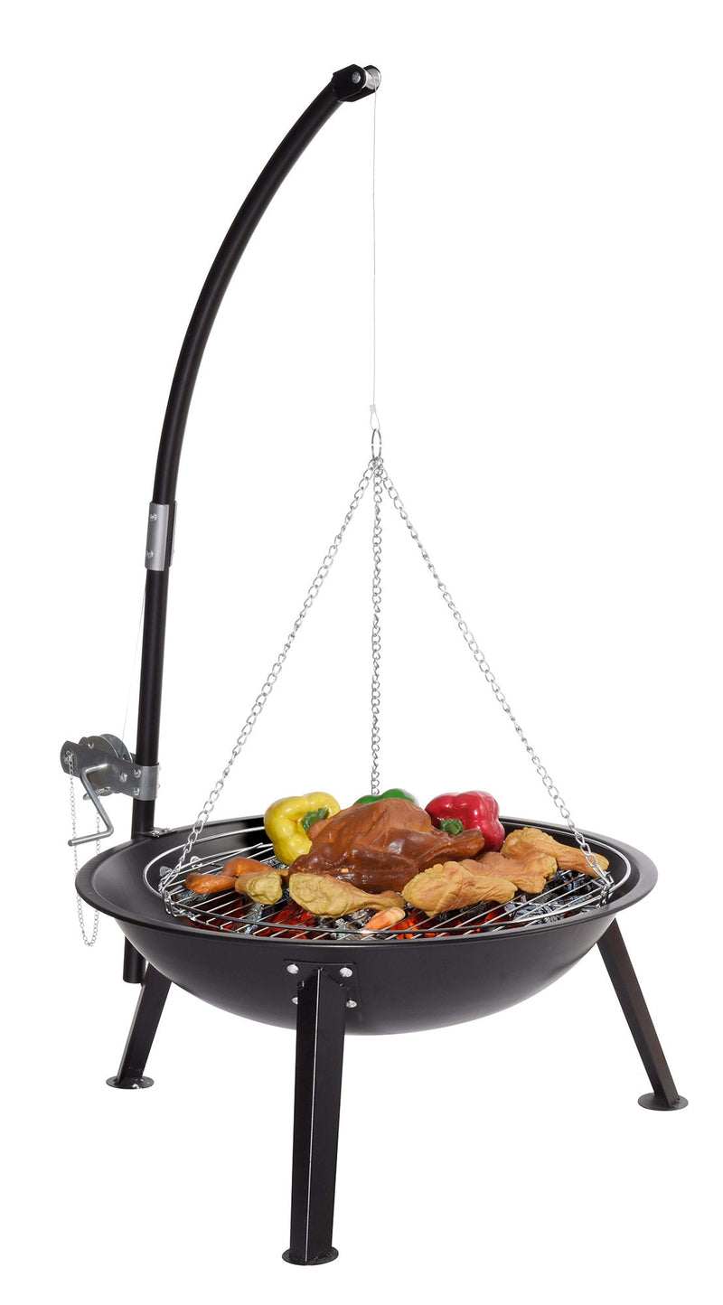 Stufa Braciere Grill a Legna o Carbone da Esterno Qlima FFGW4068 Nero