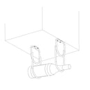 Portabottiglie per Mobili 2 Bottiglie in Acciaio Emuca Cromato