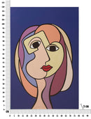 Stampa Dipinta Double Faces Large 1 80x3x120 cm in Legno e Tessuto