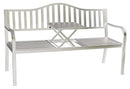 Panchina 3 Posti da Giardino 150x60x85 cm in Ferro Pesaro  Bianca