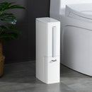 Set Scopino WC con Cestino Salvaspazio Bagno 2 in 1 In ABS e Alluminio Bianco      