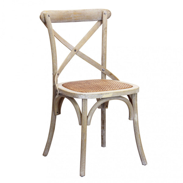 Chaise Cross 46x42x87 cm en Bois Marron online